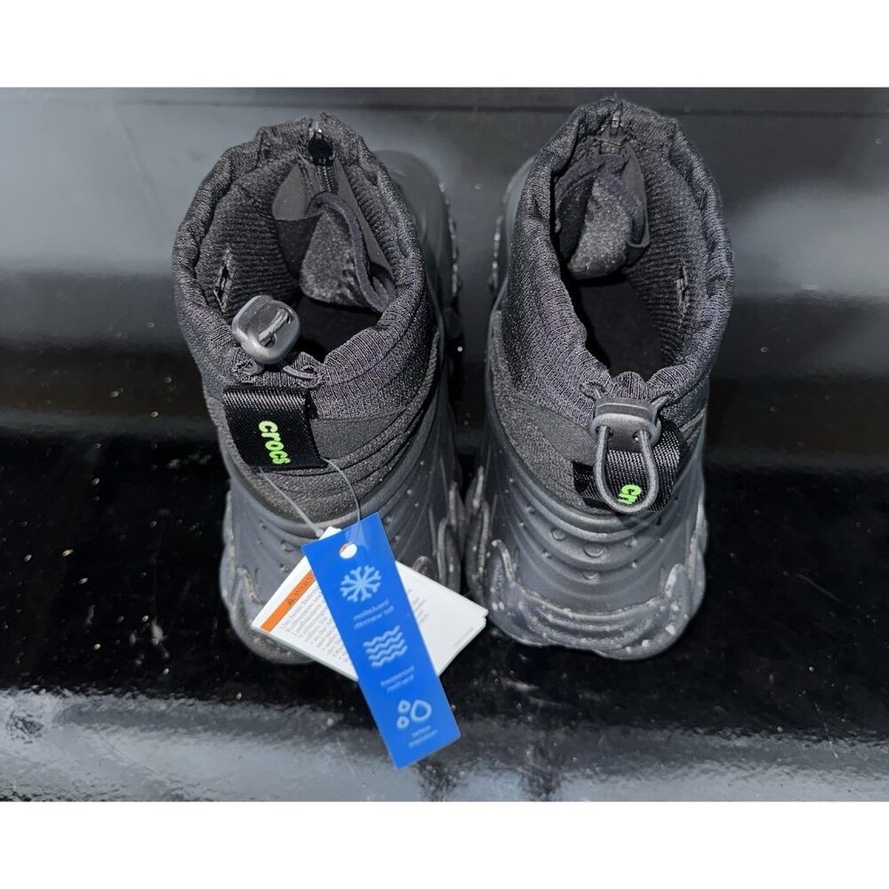 Crocs Echo Boot Z Shield Womens Zip Insulated Winter Snow Boots Size 8 Black - Picture 2 of 9